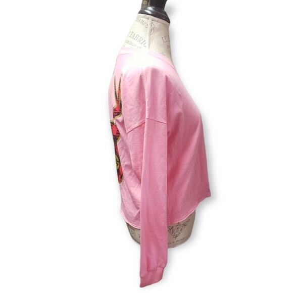 Simply Southern Long Sleeve Cropped Tee • Matching Flirties Earrings • Medium - Picture 4 of 7